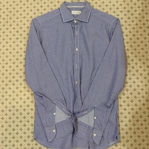 Blue patterned dress shirt